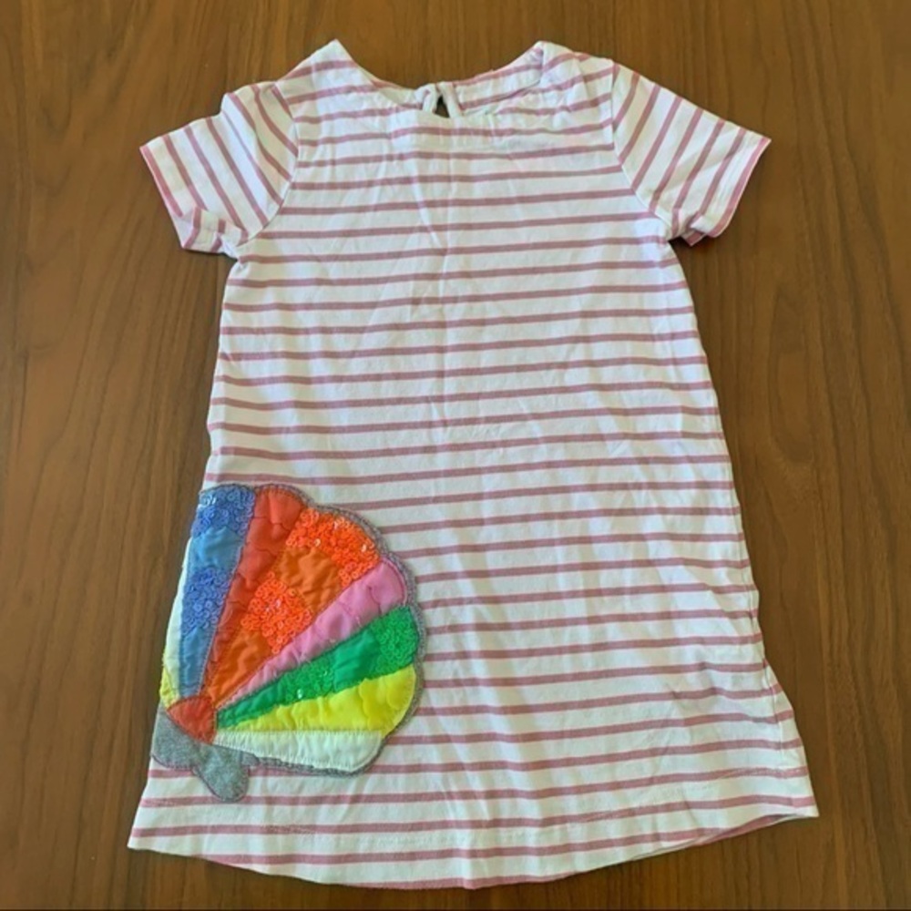 NFS.  Mini Boden seashell and stripe tunic blouse or dress size 4-5